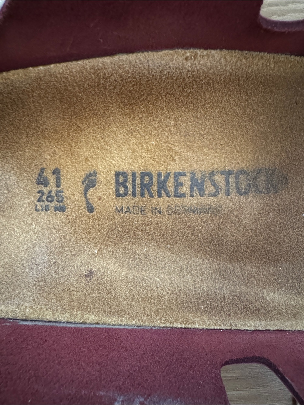 Birkenstock Double-Gold Buckles Women’s Burgundy Sandals - Picture 4 of 8